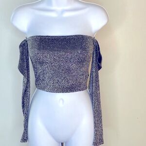 NEW…Black/Silver knit top size S (small) from Forever21